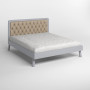 Двуспальная деревянная кровать Mebigrand Токио Светло-серый (RAL7040)/Аляска 23 (Бежевый) 140х190 см (MBG-4652) - фото 2