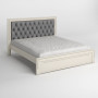 Двоспальне дерев'яне ліжко Mebigrand Торонто Т3 Бежевий (S2005Y50R)/Аляска 93 (сірий) 160х200 см (MBG-8248) - фото 2