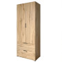 Шкаф распашной двухдверный LION Краш с 2 ящиками Дуб аппалачи (LION-044015) - фото 2