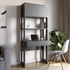 Модуль-2 стелаж зі столом та полицями LION Нобу Антрацит (LION-042218)