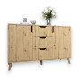 Комод у вітальню з ніжками в кольорі Горіх світлий М-ЗОН Борн 1200 Дуб артизан (MZN-031091) - фото 2