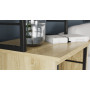 Стол-тумба трансформер Смарт 3/2 с этажеркой Ferrum-decor 1430x1450x600 Черный металл ДСП Дуб Сонома 16 мм (FRD-105119) - фото 5