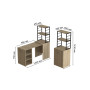 Стол-тумба трансформер Смарт 3/2 с этажеркой Ferrum-decor 1430x1450x600 Черный металл ДСП Дуб Сонома 16 мм (FRD-105119) - фото 6