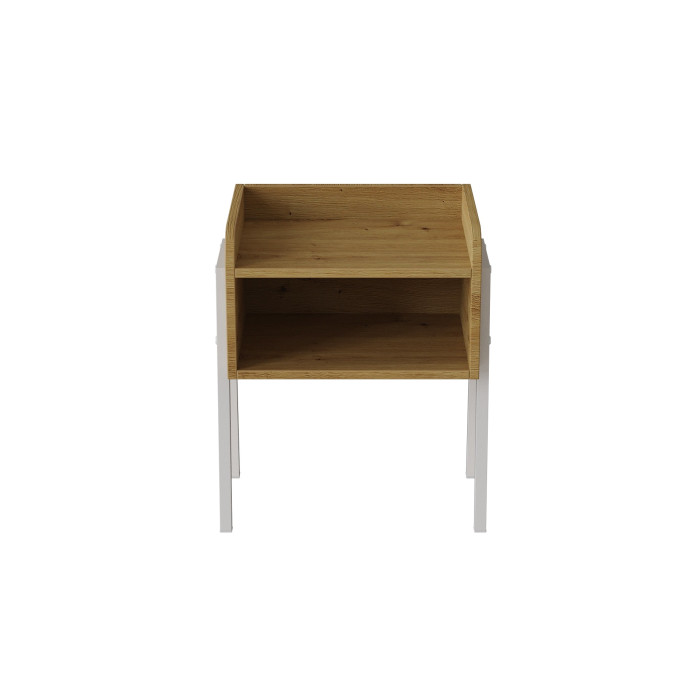 Тумба модульная Ferrum-decor Джузи 540x450x320 металл Белый ДСП Дуб Дуб Артизан 16 мм (FRD-102980)