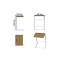 Столик приставной Терри Ferrum-decor 650x440x330 Белый металл ДСП Дуб Артизан 16 мм (FRD-104660) - фото 7
