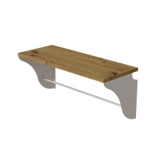 Настінна полиця Ferrum-decor Комфі 260x700x240 метал Білий ДСП Дуб Артизан 16 мм (FRD-102770)