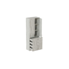 Шафа Анжело Ferrum-decor на 3 полиць з 2 дверима та 4 ящики 1900x700x380 ДСП Бетон 16 мм (FRD-105030)