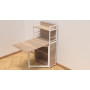 Стол книжка с этажеркой Практик 1 Ferrum-decor 1200x640x990 Белый металл ДСП Дуб Сонома 16 мм (FRD-104621) - фото 3