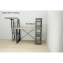 Етажерка 4/34 Ferrum-decor Серії Конект 120x34x28 чорний ДСП Дуб Сонома 16мм (FRD-104274) - фото 9