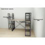 Етажерка 4/34 Ferrum-decor Серії Конект 120x34x28 чорний ДСП Дуб Сонома 16мм (FRD-104274) - фото 5