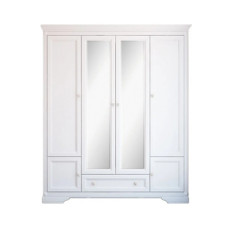 Шкаф для одежды в спальню Гербор Клео 4d/1s Белый (GRB-1417)