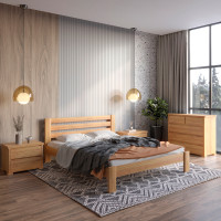 Двуспальная кровать Mebigrand Колумбия Орех светлый 160х190 см (MBG-2010)