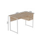 Компьютерный стол Ferrum-decor Дакота 75x120x60 белый ДСП Дуб Сан-Марино 16мм (FRD-102091) - фото 2
