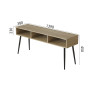 Тумба под телевизор Кентуки Ferrum-decor 45x139x38 Черный металл ДСП Дуб Сонома 16 мм (FRD-106730) - фото 4