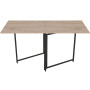 Стіл трансформер книга Панама Ferrum-decor 75x148x68 Чорний метал ДСП Дуб Сан-Марино 16 мм (FRD-106830) - фото 1