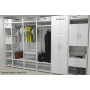 Шафа Гардероб Уні секція 3 серії Конект Ferrum-decor 220x60x50см Білий метал ДСП Білий 32 мм (FRD-104531) - фото 3