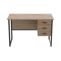 Комп'ютерний стіл Ferrum-decor Гаррі 75x120x60 чорний ДСП Дуб Сан-Марино 16мм (FRD-103534)