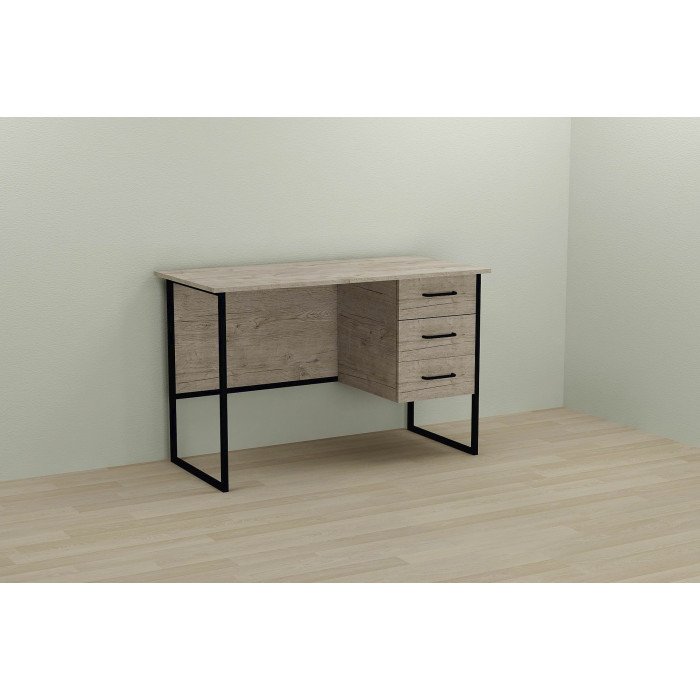 Комп'ютерний стіл Ferrum-decor Гаррі 75x120x60 чорний ДСП Дуб Сан-Марино 16мм (FRD-103534)