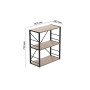 Етажерка 3/60 Ferrum-decor Серії Конект 73x60x28 чорний ДСП Дуб Сан-Марино 16мм (FRD-104255) - фото 3