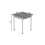 Стіл кухонний Ferrum-decor Агата 75x70x70 Білий ДСП Бетон 16мм (FRD-105555) - фото 3