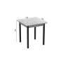 Стол кухонный Ferrum-decor Диего 75x70x70 Черный ДСП Бетон 16мм (FRD-105575) - фото 3