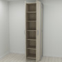 Шкаф Гардероб Уни секция 7 серии Конект Ferrum-decor 220x60x50см Серый металл ДСП Дуб Сонома 16 мм (FRD-104565) - фото 1
