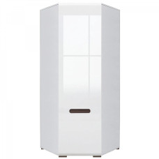 Шкаф угловой для одежды ВМК (БРВ) Амелия SZFN1D/21/10 Белый/Белый глянец (BRW-1651)