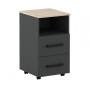 Тумба офісна під стіл Гербор Офіс Нью KON2S Антрацит/Дуб сонома (GRB-1382) - фото 2