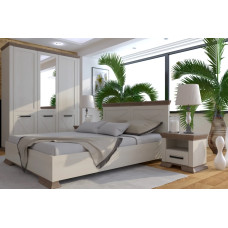 Комплект модульный в спальню Гербор Марсель Ясен снежный/Дуб сонома трюфель (GRB-1226)