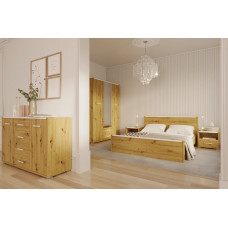 Комплект модульный в спальню Гербор Рутения N100028 Дуб артизан/Нимфея альба (белый) (GRB-1039)