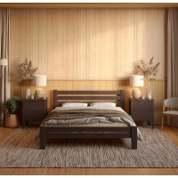 Двоспальне ліжко Mebigrand Прем'єра Венге 140х190 см (MBG-2051)