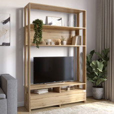 Модуль-4 стелаж з полицями та тумбою під ТВ LION Нобу Дуб Аппалачі (LION-042427)