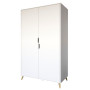 Шафа дводверна з ніжками кольору світлий горіх М-ЗОН Борн 1200 Німфея Альба (білий) (MZN-031059) - фото 2