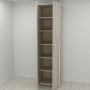 Шкаф Гардероб Уни секция 7 серии Конект Ferrum-decor 220x60x50см Белый металл ДСП Дуб Сонома 16 мм (FRD-104569) - фото 1