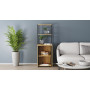 Стол-тумба трансформер Смарт 3/2 с этажеркой Ferrum-decor 1430x1450x600 Черный металл ДСП Дуб Артизан 16 мм (FRD-105121) - фото 6