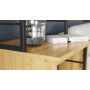 Стол-тумба трансформер Смарт 3/2 с этажеркой Ferrum-decor 1430x1450x600 Черный металл ДСП Дуб Артизан 16 мм (FRD-105121) - фото 8