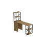 Стол-тумба трансформер Смарт 3/2 с этажеркой Ferrum-decor 1430x1450x600 Черный металл ДСП Дуб Артизан 16 мм (FRD-105121) - фото 4