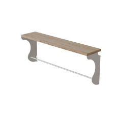 Полиця настінна Ferrum-decor Юзібі 270x600x150 метал Білий ДСП Дуб Сан-Марино 16 мм (FRD-102682)