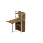 Стол книжка с этажеркой Практик 1 Ferrum-decor 1200x640x990 Белый металл ДСП Дуб Артизан 16 мм (FRD-104623) - фото 4