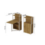Стол книжка с этажеркой Практик 1 Ferrum-decor 1200x640x990 Белый металл ДСП Дуб Артизан 16 мм (FRD-104623) - фото 3