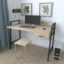 Письмовий стіл Ferrum-decor Комфорт 750x1000x600 Чорний метал ДСП Дуб Сонома 32 мм (FRD-103425) - фото 1