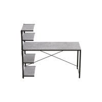 Комп'ютерний стіл Ferrum-decor Джек 75x140x60 Чорний ДСП Бетон (FRD-104406)