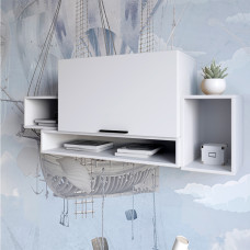 Полиця LION Краш з одним закритим відсіком Німфея альба (білий) (LION-044078)