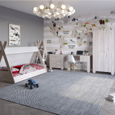 Гарнітур для дитячої спальної кімнати 5 елементів LION Інді Самоа Димчастий (LION-041630)