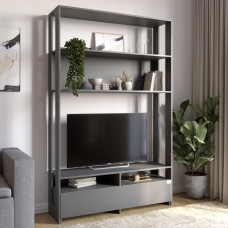 Модуль-4 стелаж з полицями та тумбою під ТВ LION Нобу Антрацит (LION-042237)