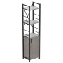 Етажерка 3/34 Ferrum-decor Серії Конект з тумбою 144x34x28 Чорний ДСП Бетон (FRD-104427) - фото 1