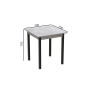 Стіл кухонний Ferrum-decor Агата 75x70x70 Чорний ДСП Бетон 16мм (FRD-105557) - фото 3