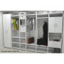 Шафа Гардероб Уні секція 7 серії Конект Ferrum-decor 220x60x50см Білий метал ДСП Білий 16 мм (FRD-104567) - фото 6