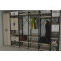 Шкаф Гардероб Уни секция 2 серии Конект Ferrum-decor 220x60x50см Черный металл ДСП Дуб Сонома 32 мм (FRD-104537) - фото 3