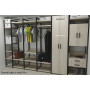 Шкаф Гардероб Уни секция 2 серии Конект Ferrum-decor 220x60x50см Черный металл ДСП Дуб Сонома 32 мм (FRD-104537) - фото 4